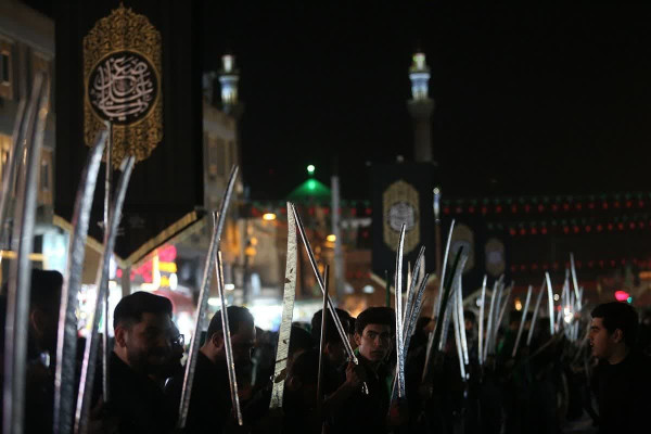 آیین «مشق شمشیر» نجفی‌های مقیم قم