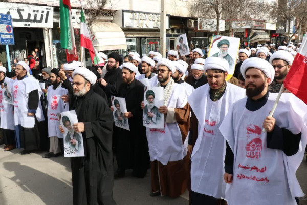 اجتماع عظیم مردم دارالارشاد اردبیل در خونخواهی رهبر شهید