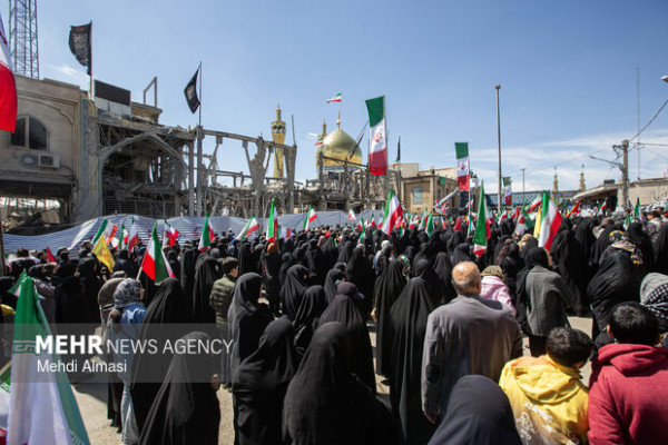 محکومیت تجاوز آمریکایی- صهیونی توسط مردم درحسینیه اعظم زنجان