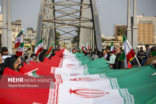 واکنش مردمی خوزستان به تهدیدات بیگانگان